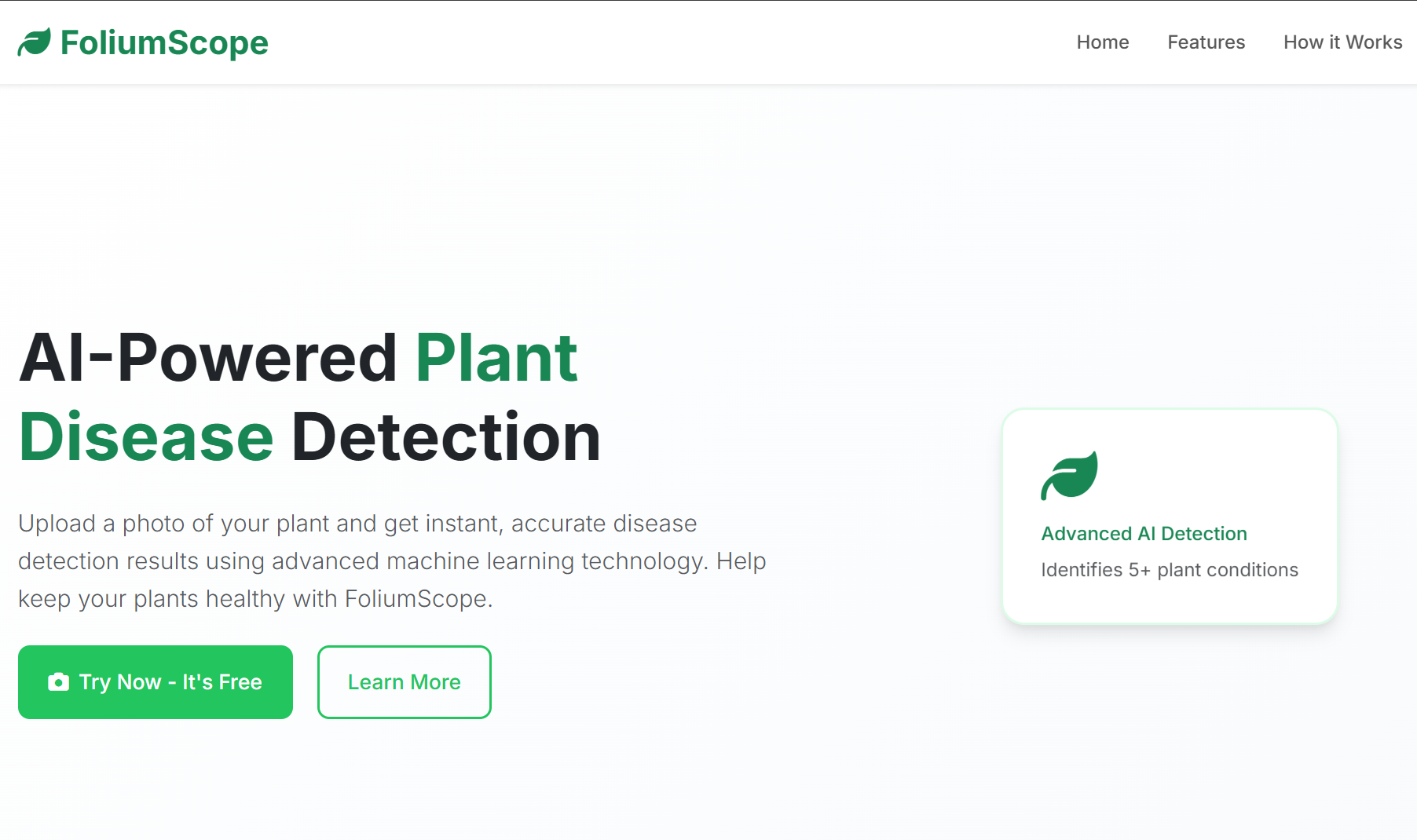 FoliumScope - Plant Disease Detection System